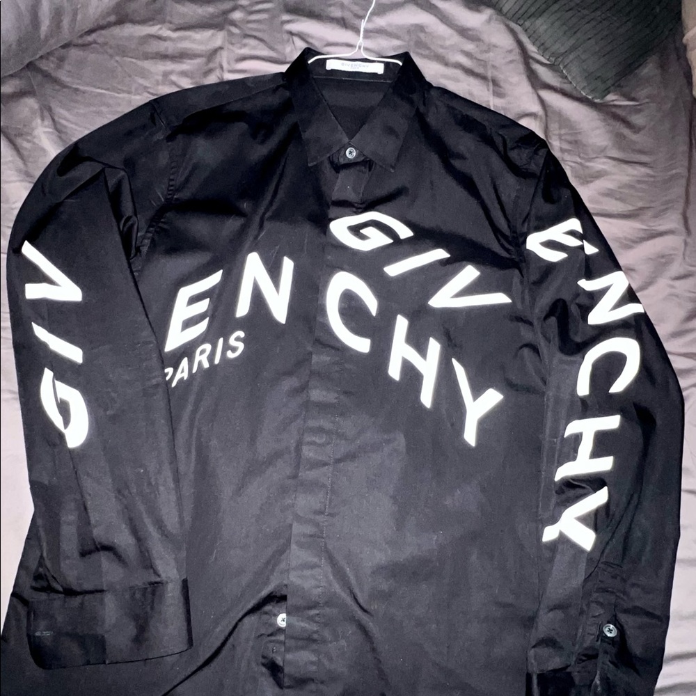 Givenchy Fractured Logo Button Down